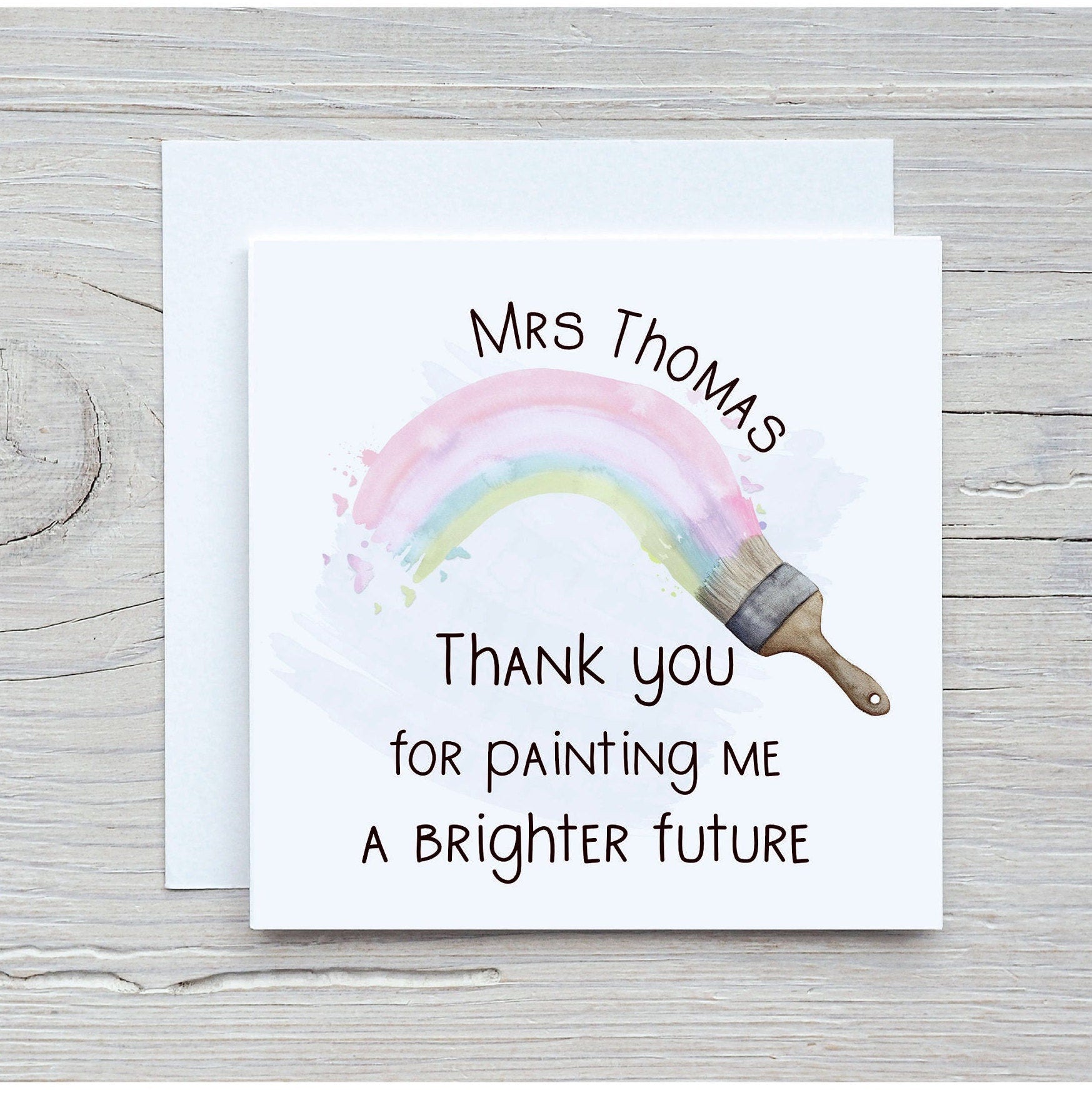 Teacher Thank You Mug Set, Teacher Appreciation Gift, Thank You For Painting Me A Brighter Future, Rainbow Teacher Gift, Teacher Mug