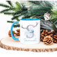 Ceramic Christmas Mug, Personalised Initial Christmas Mug