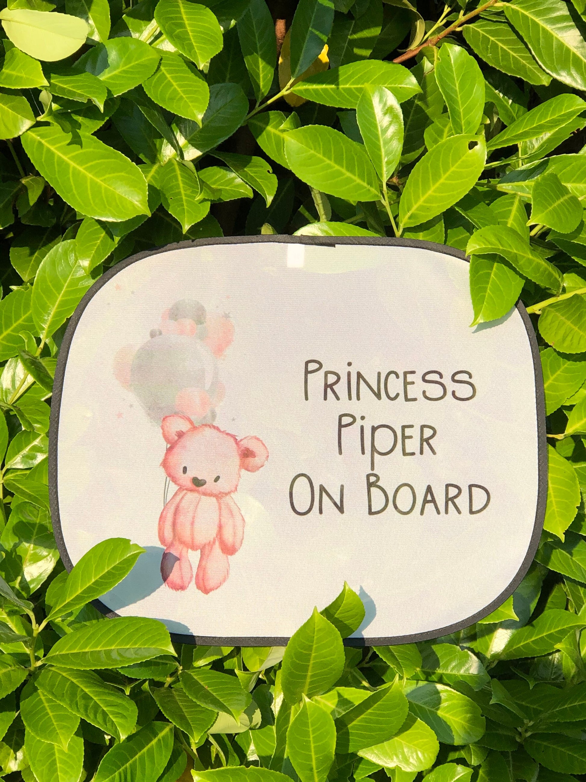Car Sun Shade, Personalised Car Sun Visor, Balloon Bear Design