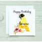 Bee Birthday Card, Personalised Bee Design Birthday Card, Personalised Greeting Card