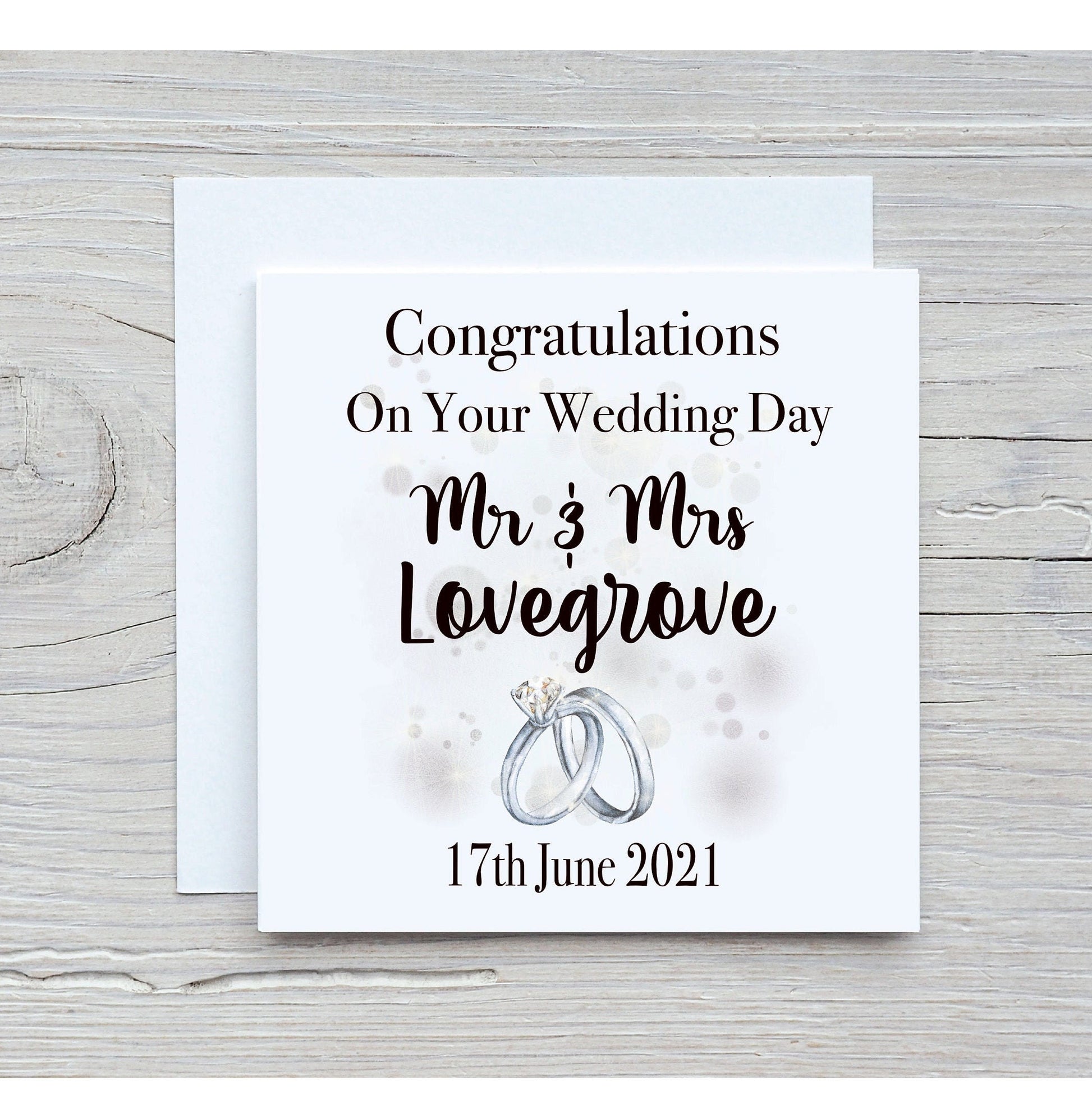 Personalised Wedding Card, Bride And Groom Card, Newly Wed Card, Mr And Mr Wedding Card, Mrs And Mrs Card