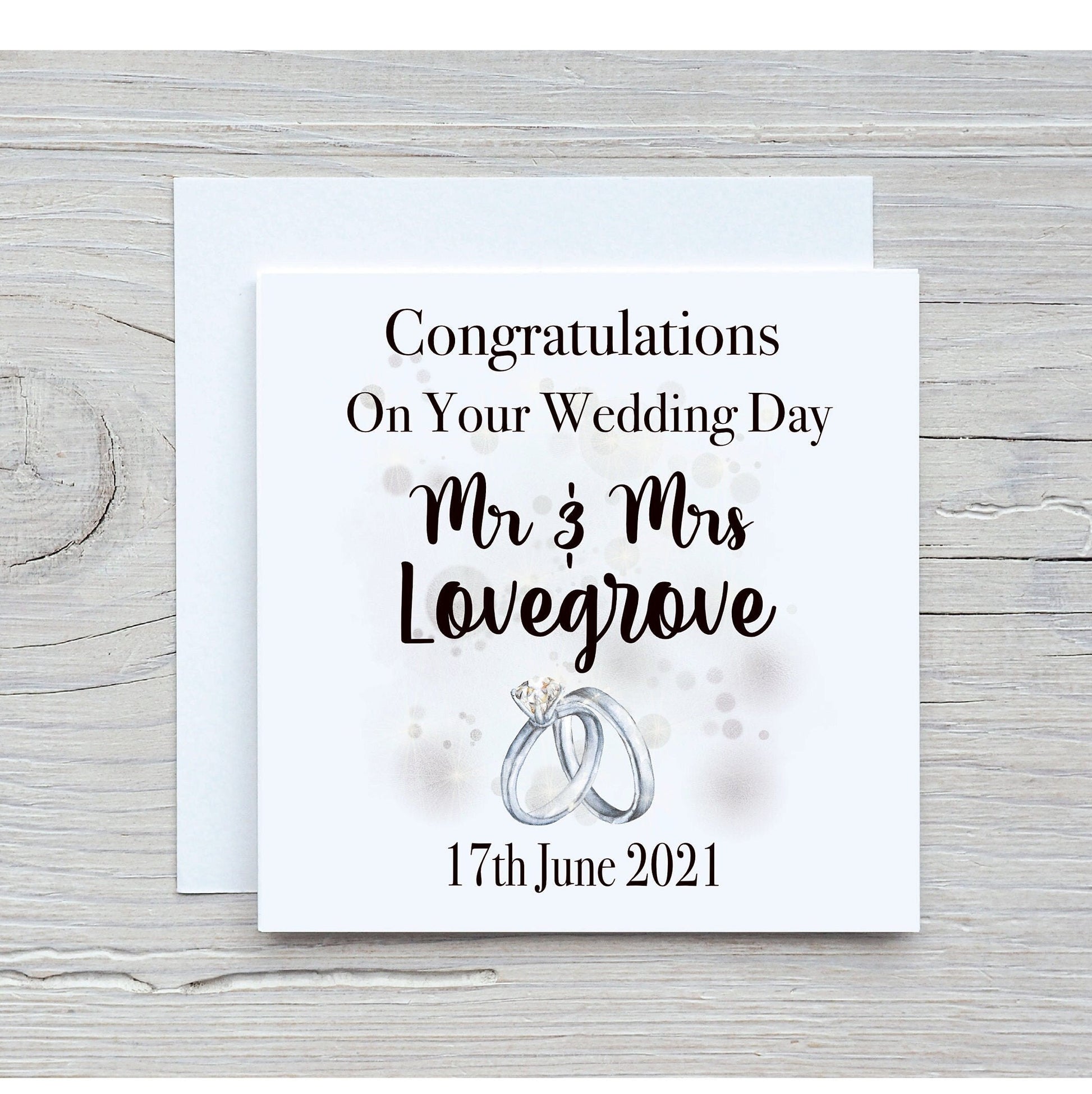 Personalised Wedding Card, Bride And Groom Card, Newly Wed Card, Mr And Mr Wedding Card, Mrs And Mrs Card