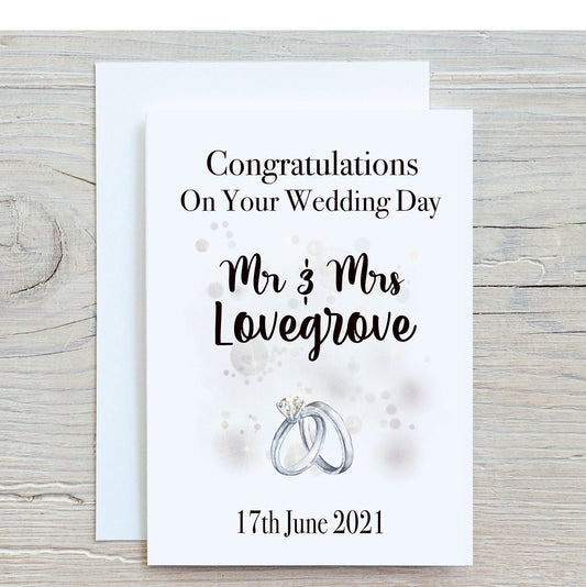 Wedding Day Card, Bride And Groom Card, Newly Wed Card, Mr And Mr Wedding Card, Mrs And Mrs Card