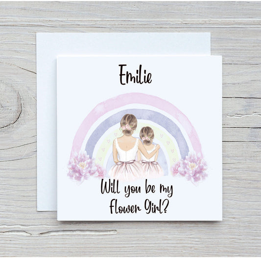 Will you Be My Flower Girl Card, Flower Girl Proposal Card, Personalised Proposal Card, Maid Of Honour Proposal Card