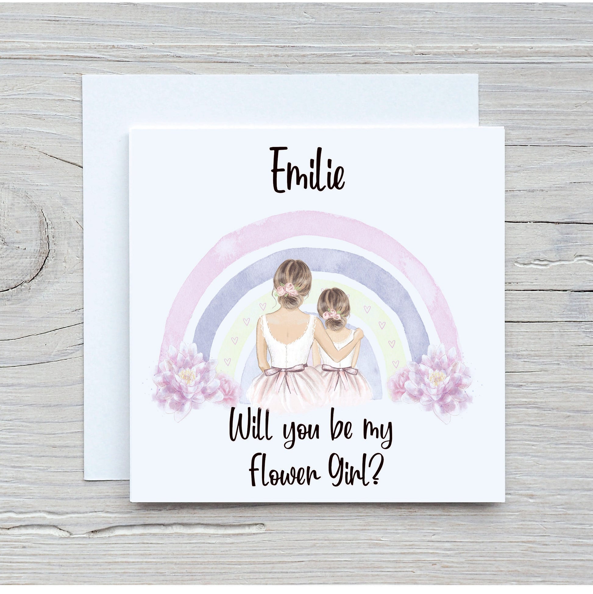Will you Be My Flower Girl Card, Flower Girl Proposal Card, Personalised Proposal Card, Maid Of Honour Proposal Card