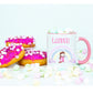 Princess Rainbow Mug, Kids Personalised Mug, Children's Princess Mug Gift Set