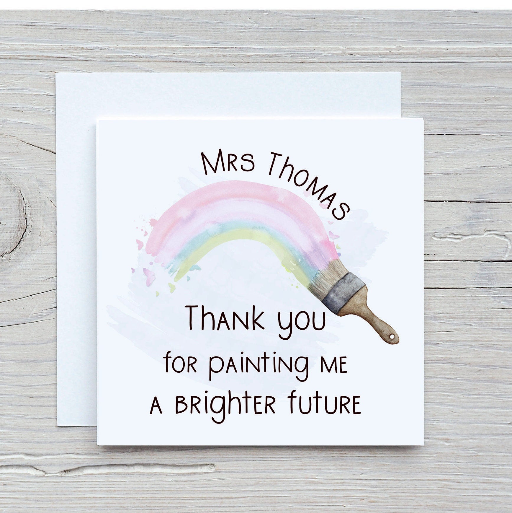 Teacher Mug, Teacher Thank You Mug Set, Teacher Appreciation Gift, Thank You For Painting Me A Brighter Future, Rainbow Teacher Gift