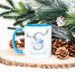 Ceramic Christmas Mug, Personalised Initial Christmas Mug
