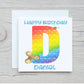 Pop it Birthday Card. Pop it Fidget Birthday Card, Personalised Pop it Rainbow Card,