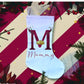 Personalised Christmas Stockings, Reindeer Design Initial Stockings, Fireplace Stocking, Santa Sack
