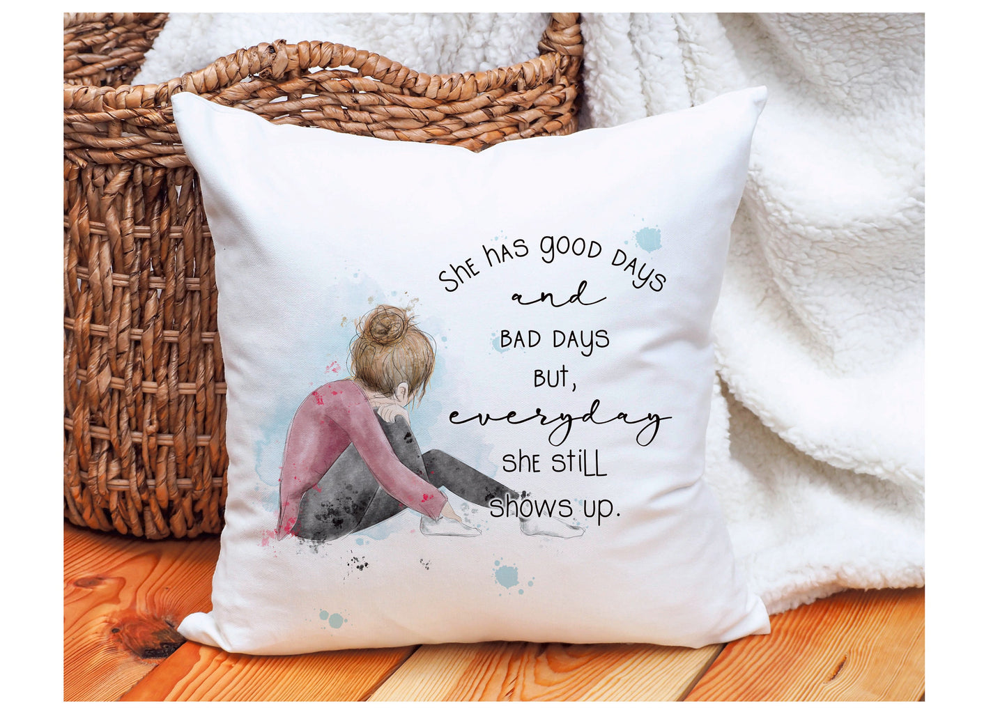 Super Mum Cushion Gift, Mental Health Awareness, Mum Good Days & Bad Days Cushion Gift, Mum, Nanna, Nana Gift, Gift For Her, Friend Gift