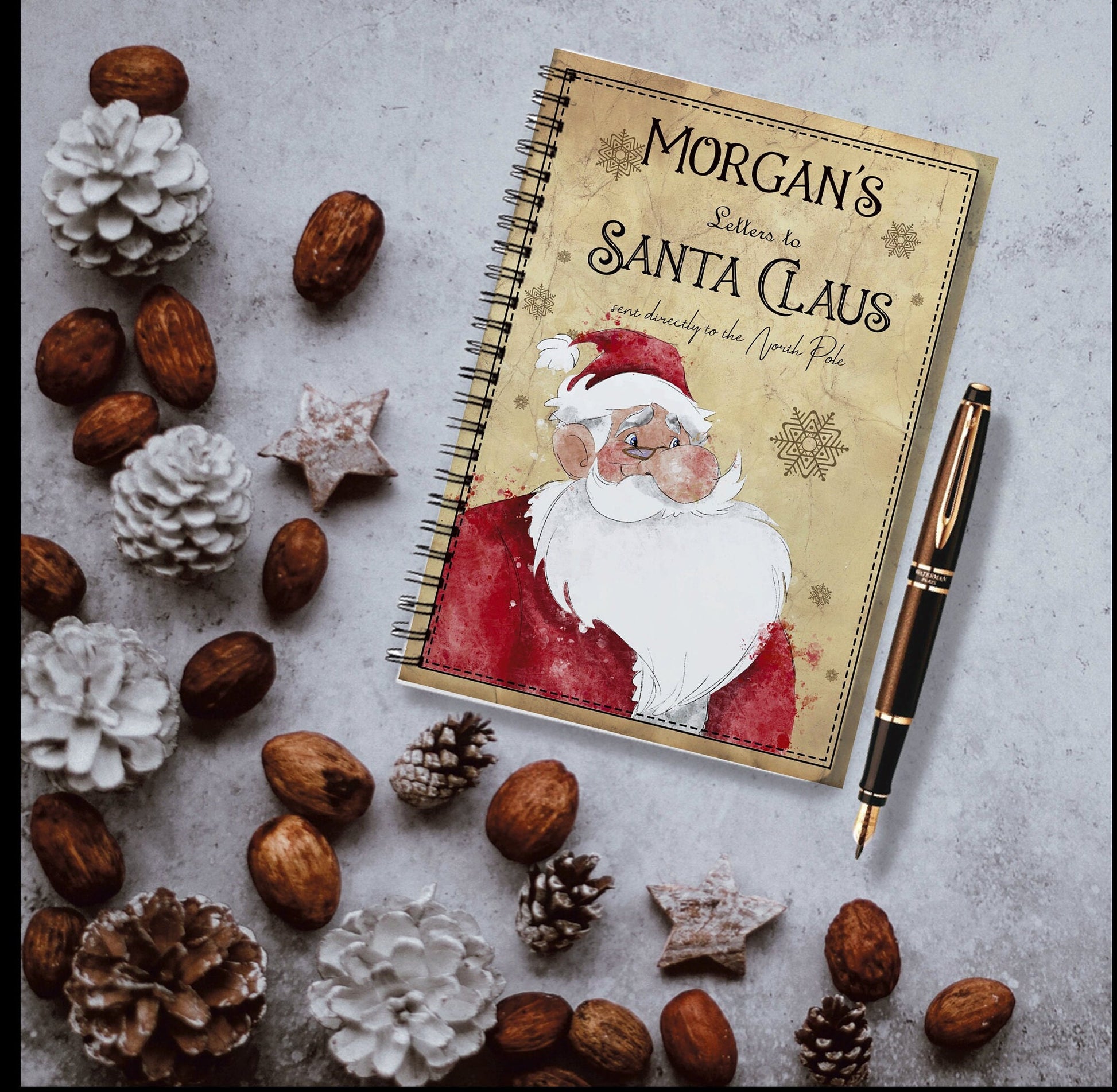 Letters To Santa Notebook, Personalised Letters To Santa, Letters to Father Christmas , Christmas Letters Book