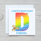 Pop it Birthday Card. Pop it Fidget Birthday Card, Personalised Pop it Rainbow Card,
