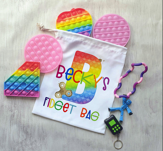 Poppit Bag, Kids Poppit Bag, Fidget Toy Bag, Poppit Storage Bag, Personalised Fidget Poppit Bag, Sensory Toy Storage Bag