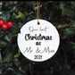 Our Last Christmas As Mr & Miss Tree Decoration, Our Last Christmas As Mr And Miss Christmas Bauble, 2021 Bauble