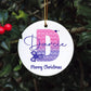 Poppit Christmas Bauble, Poppit Fidget Christmas Tree Decoration, Personalised Poppit Christmas Tree Ornament