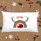 Reindeer Christmas Pillow Case, Personalised Christmas Pillow Case, Seasonal Pillow Case, Reindeer Pillow Case