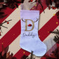 Personalised Christmas Stockings, Reindeer Design Initial Stockings, Fireplace Stocking, Santa Sack