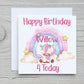 Unicorn Birthday Card, Personalised Unicorn Rainbow Birthday Card, Kids Birthday Card