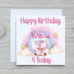 Unicorn Birthday Card, Personalised Unicorn Rainbow Birthday Card, Kids Birthday Card