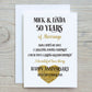 Golden Wedding Anniversary Card, Personalised 50 Years Of Marriage Card, Special Wedding Anniversary Card