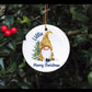 Gnome Christmas Tree Bauble, Personalised Gonk Tree Decoration, Christmas Gonk Tree Ornament