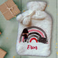 Personalised Hot Water Bottle, Gamer Design Hot Water Bottle, Gaming Rainbow Hot Water Bottle, Teen Gift Idea, Deluxe Fluffy Cover