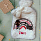 Personalised Hot Water Bottle, Gamer Design Hot Water Bottle, Gaming Rainbow Hot Water Bottle, Teen Gift Idea, Deluxe Fluffy Cover