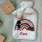 Personalised Hot Water Bottle, Gamer Design Hot Water Bottle, Gaming Rainbow Hot Water Bottle, Teen Gift Idea, Deluxe Fluffy Cover