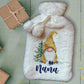 Personalised Hot Water Bottle, Gonk Personalised Hot Water Bottle, Gnome Hot Water Bottle, Christmas Hot Water Bottle Gift