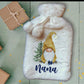 Personalised Hot Water Bottle, Gonk Personalised Hot Water Bottle, Gnome Hot Water Bottle, Christmas Hot Water Bottle Gift