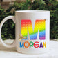 Personalised Poppit Fidget Toy Mug, Personalised Fidget Themed Initial Mug, Sensory Poppit Personalised Cup, Blue Fidget Initial Mug