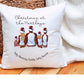 Personalised Family Christmas Cushion Gift, Personalised Our Family Christmas Pillow