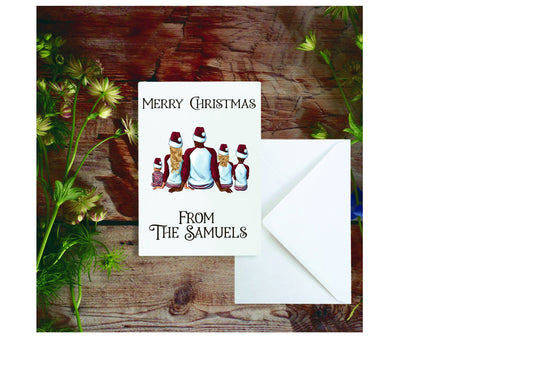 Merry Christmas From Our Family Christmas Card, Personalised Family Christmas Card