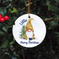 Gnome Christmas Tree Bauble, Personalised Gonk Tree Decoration, Christmas Gonk Tree Ornament