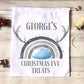 Christmas Eve Treat Bag, Personalised Xmas Eve Goodies Bag, Twas The Night Before Christmas Family Treat Bag, Penguin Design Xmas Eve Sack