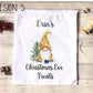 Santa Christmas Eve Treat Bag, Personalised Xmas Eve Goodies Bag, Xmas Eve Family Treat Bag, Father Christmas Treat Bag