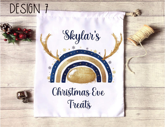 Christmas Eve Treat Bag, Personalised Xmas Eve Goodies Bag, Twas The Night Before Christmas Family Treat Bag