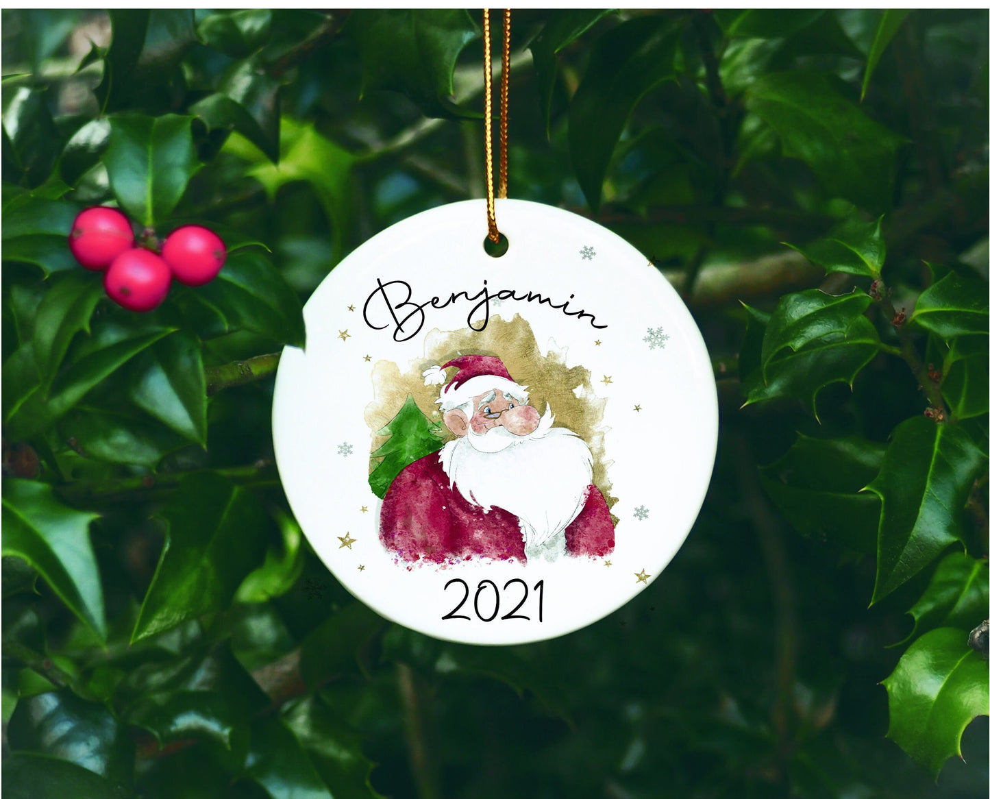 Fluffy Santa Hot Water Bottle, Personalised Father Christmas Hot Water Bottle, Santa Gift, Fluffy Hot Water Bottle