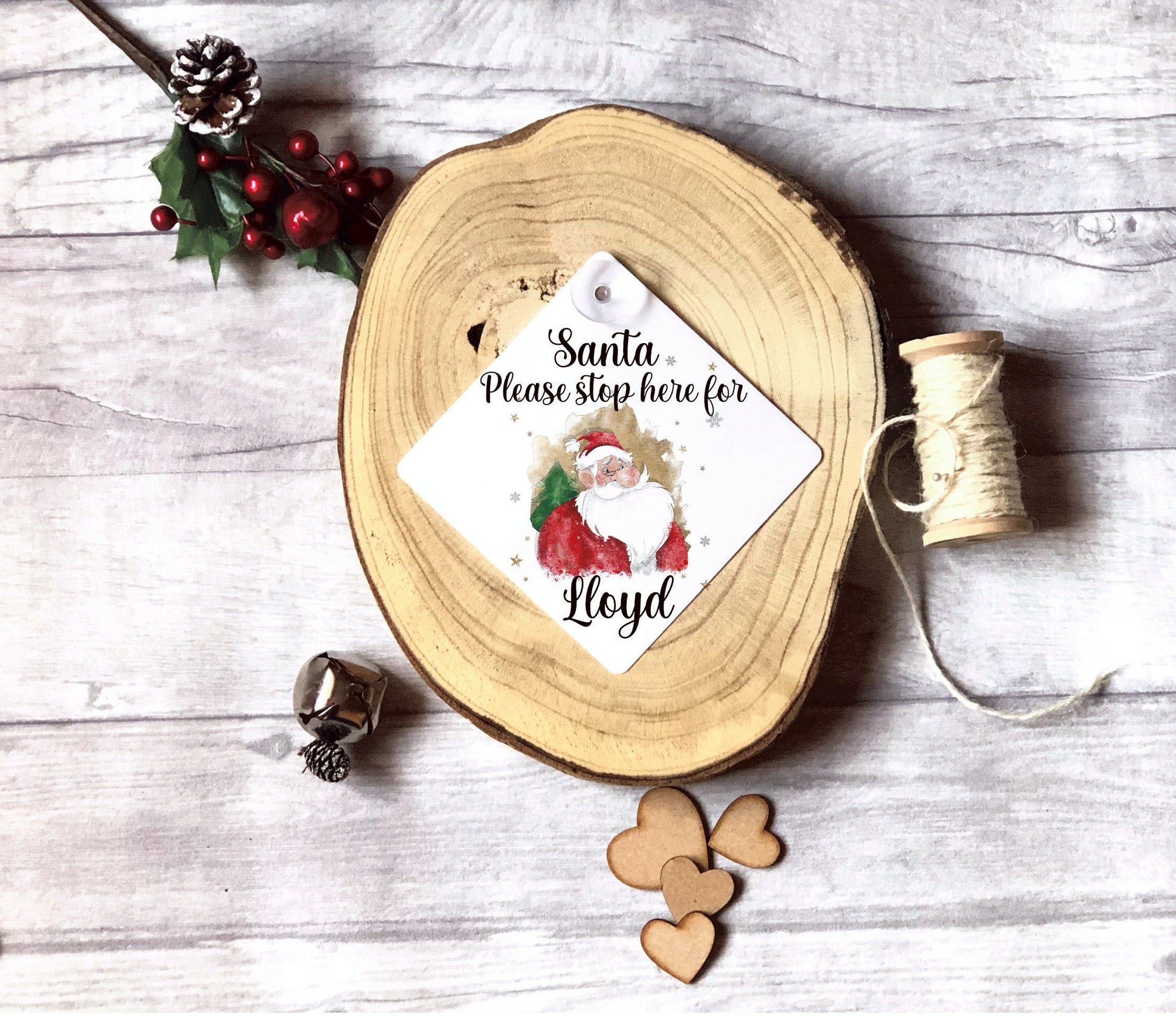 Fluffy Santa Hot Water Bottle, Personalised Father Christmas Hot Water Bottle, Santa Gift, Fluffy Hot Water Bottle