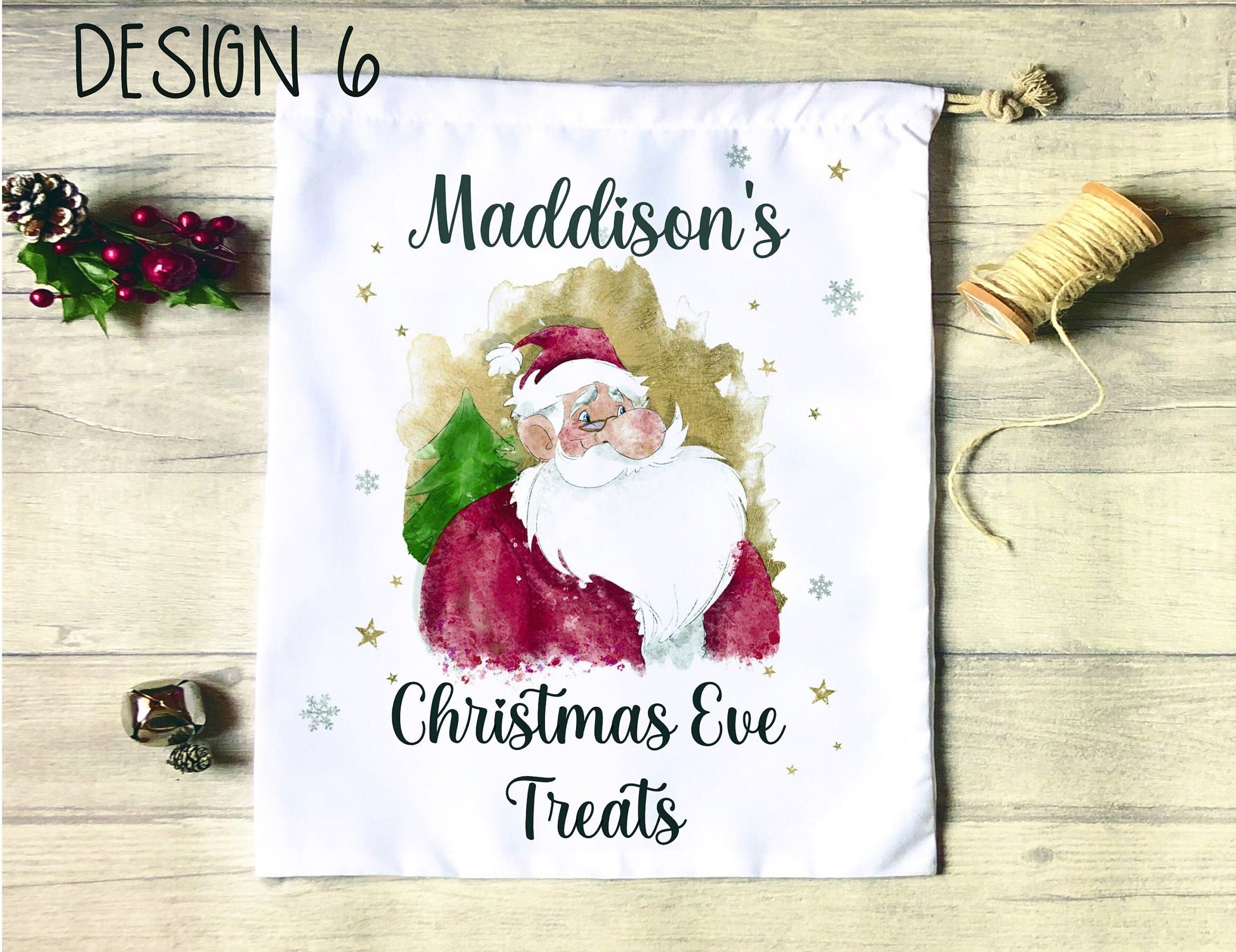 Fluffy Santa Hot Water Bottle, Personalised Father Christmas Hot Water Bottle, Santa Gift, Fluffy Hot Water Bottle