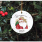 Personalised Santa Christmas Tree Bauble, Father Christmas Personalised Christmas Tree Decoration, Hanging Santa Christmas Decorations