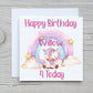 Unicorn Birthday Card, Personalised Unicorn Rainbow Birthday Card, Kids Birthday Card