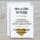 Golden Wedding Anniversary Card, Personalised 50 Years Of Marriage Card, Special Wedding Anniversary Card