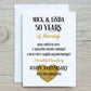 Golden Wedding Anniversary Card, Personalised 50 Years Of Marriage Card, Special Wedding Anniversary Card