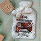 Personalised Hot Water Bottle, Gamer Design Hot Water Bottle, Gaming Legend Hot Water Bottle, Deluxe Fluffy Cover