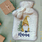 Personalised Hot Water Bottle, Gonk Personalised Hot Water Bottle, Gnome Hot Water Bottle, Christmas Hot Water Bottle Gift