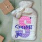 Personalised Hot Water Bottle, Poppit Personalised Fluffy Hot Water Bottle, Fidget Hot Water Bottle, Sensory Gift Idea