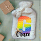 Personalised Hot Water Bottle, Poppit Personalised Hot Water Bottle, Fidget Hot Water Bottle, Christmas Hot Water Bottle, Sensory Gift Idea