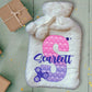Personalised Hot Water Bottle, Poppit Personalised Fluffy Hot Water Bottle, Fidget Hot Water Bottle, Sensory Gift Idea